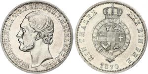 1 Талер Duchy of Mecklenburg-Schwerin (1352-1918) Серебро Фридрих Вильгельм II (великий герцог Мекленбург-Стрелица)