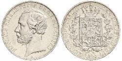 1 Талер Grand Duchy of Oldenburg (1814 - 1918) Серебро Пётр II Ольденбургский (1827 - 1900)