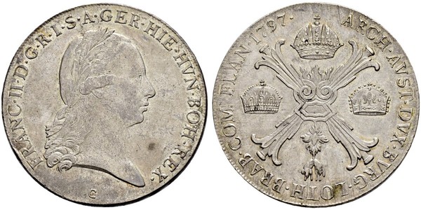 1 Талер Австрийская империя (1804-1867) Серебро Francis II, Holy Roman Emperor (1768 - 1835)