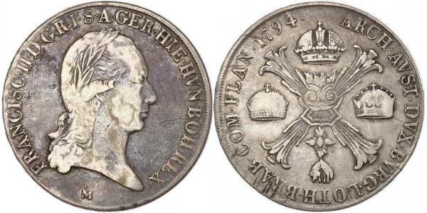 1 Талер Австрийская империя (1804-1867) Серебро Francis II, Holy Roman Emperor (1768 - 1835)