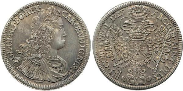 1 Талер Австрия Серебро Карл VI император Св. Римской империи (1685-1740)