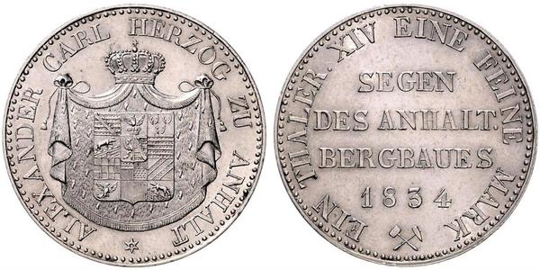 1 Талер Ангальт-Бернбург (1603 - 1863) Серебро null