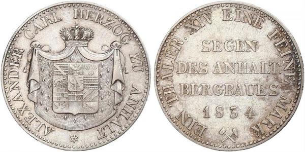 1 Талер Ангальт-Бернбург (1603 - 1863) Серебро null