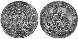 1 Талер Ансбах (княжество) (1398–1792) Серебро Joachim Ernst, Margrave of Brandenburg-Ansbach (1583 – 1625)
