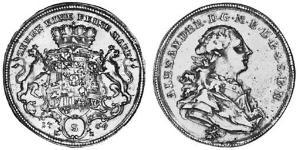 1 Талер Ансбах (княжество) (1398–1792) Серебро Charles Alexander, Margrave of Brandenburg-Ansbach (1736 – 1806)