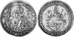 1 Талер Аугсбург (1276 - 1803) Серебро Johann Christoph von Freyberg-Allmendingen (1616–1690)