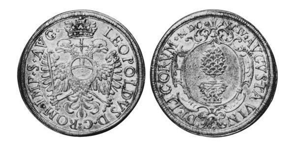 1 Талер Аугсбург (1276 - 1803) Серебро Леопольд I (император Священной Римской империи)(1640-1705)