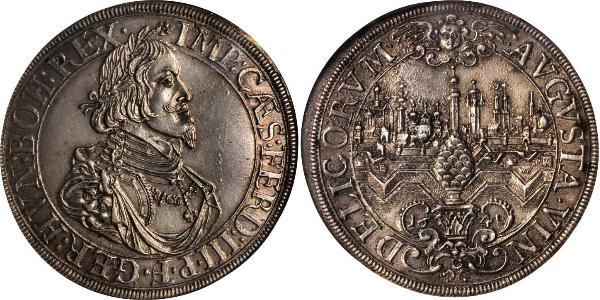 1 Талер Аугсбург (1276 - 1803) Серебро Ferdinand III, Holy Roman Emperor (1608-1657)