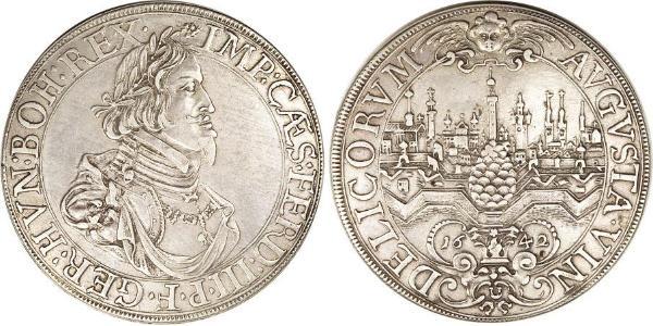 1 Талер Аугсбург (1276 - 1803) Серебро Ferdinand III, Holy Roman Emperor (1608-1657)