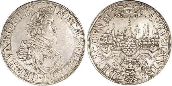 1 Талер Аугсбург (1276 - 1803) Серебро Ferdinand III, Holy Roman Emperor (1608-1657)