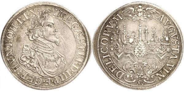 1 Талер Аугсбург (1276 - 1803) Серебро Ferdinand III, Holy Roman Emperor (1608-1657)