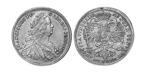 1 Талер Аугсбург (1276 - 1803) Серебро Франц I Стефан(1708-1765)