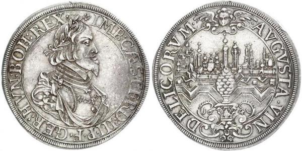 1 Талер Аугсбург (1276 - 1803) Серебро Ferdinand III, Holy Roman Emperor (1608-1657)