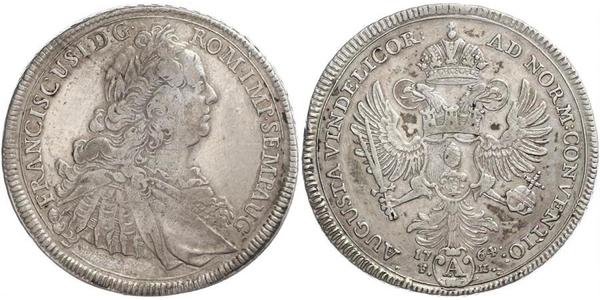 1 Талер Аугсбург (1276 - 1803) / Священная Римская империя (962-1806) Серебро Франц I Стефан(1708-1765)