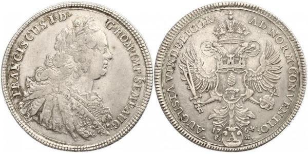 1 Талер Аугсбург (1276 - 1803) / Священная Римская империя (962-1806) Серебро Франц I Стефан(1708-1765)