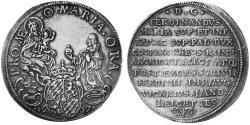 1 Талер Бавария (курфюршество) (1623 - 1806) Серебро Фердинанд Мария (курфюрст Баварии)(1636 – 1679)