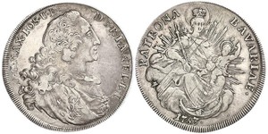 1 Талер Бавария (курфюршество) (1623 - 1806) Серебро Максимилиан III (курфюрст Баварии)(1727 – 1777)