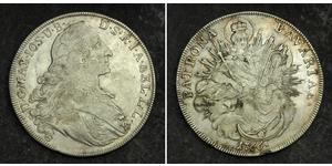 1 Талер Бавария (курфюршество) (1623 - 1806) Серебро Максимилиан III (курфюрст Баварии)(1727 – 1777)