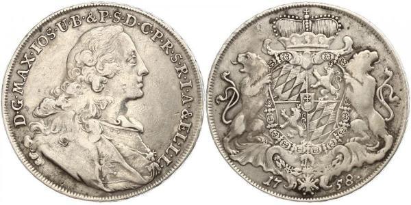 1 Талер Бавария (курфюршество) (1623 - 1806) Серебро Максимилиан III (курфюрст Баварии)(1727 – 1777)