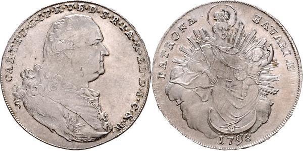 1 Талер Бавария (курфюршество) (1623 - 1806) Серебро Карл IV Теодор (1724 - 1799)