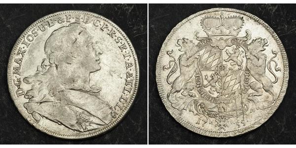 1 Талер Бавария (курфюршество) (1623 - 1806) Серебро Максимилиан III (курфюрст Баварии)(1727 – 1777)