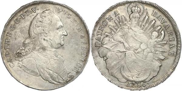 1 Талер Бавария (курфюршество) (1623 - 1806) Серебро Карл IV Теодор (1724 - 1799)