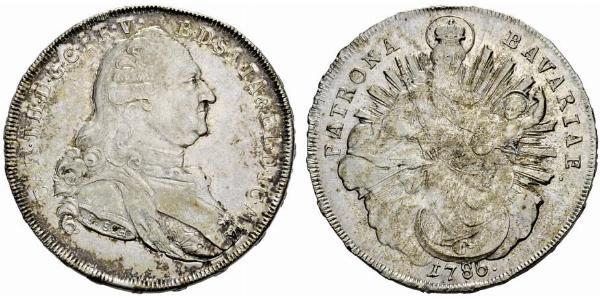 1 Талер Бавария (курфюршество) (1623 - 1806) Серебро Карл IV Теодор (1724 - 1799)