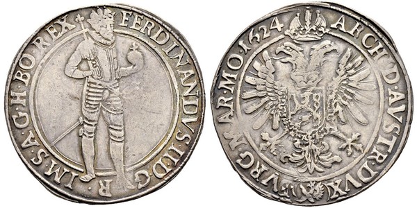 1 Талер Богемия Серебро Ferdinand II, Holy Roman Emperor  (1578 -1637)