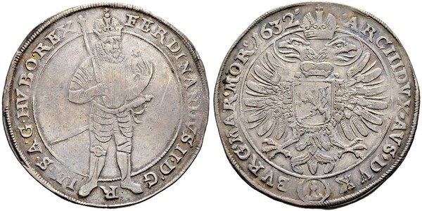 1 Талер Богемия Серебро Ferdinand II, Holy Roman Emperor  (1578 -1637)