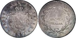 1 Талер Великое герцогство Баден (1806-1918) Серебро 
