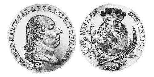 1 Талер Великое герцогство Баден (1806-1918) Серебро 