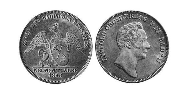 1 Талер Великое герцогство Баден (1806-1918) Серебро 