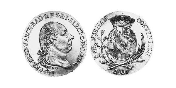 1 Талер Великое герцогство Баден (1806-1918) Серебро 