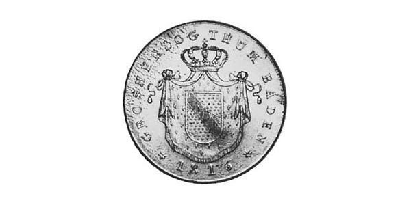 1 Талер Великое герцогство Баден (1806-1918) Серебро 