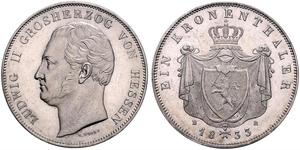 1 Талер Великое герцогство Гессен (1806 - 1918) Серебро Людвиг II (великий герцог Гессенский)