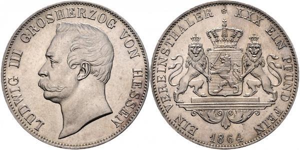 1 Талер Великое герцогство Гессен (1806 - 1918) Серебро Людвиг III (великий герцог Гессенский)