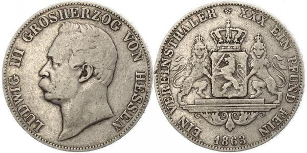 1 Талер Великое герцогство Гессен (1806 - 1918) Серебро Людвиг III (великий герцог Гессенский)
