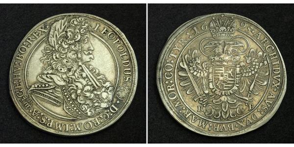 1 Талер Венгрия / Священная Римская империя (962-1806) Серебро Леопольд I (император Священной Римской империи)(1640-1705)