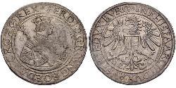 1 Талер Габсбургская империя (1526-1804) Серебро Фердинанд I император Священной Римской империи (1503-1564)