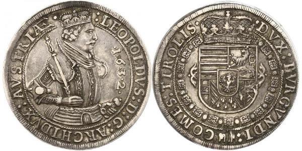 1 Талер Габсбургская империя (1526-1804) Серебро Леопольд V Австрийский (1586 – 1632)