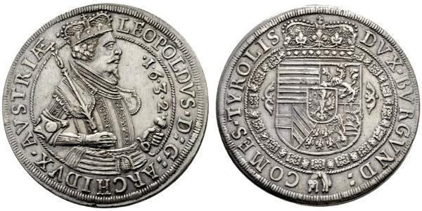 1 Талер Габсбургская империя (1526-1804) Серебро Леопольд V Австрийский (1586 – 1632)