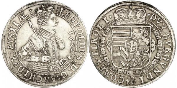 1 Талер Габсбургская империя (1526-1804) Серебро Леопольд V Австрийский (1586 – 1632)