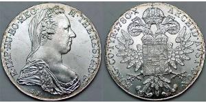 1 Талер Габсбургская империя (1526-1804) / Австрия Серебро Maria Theresa of Austria (1717 - 1780)