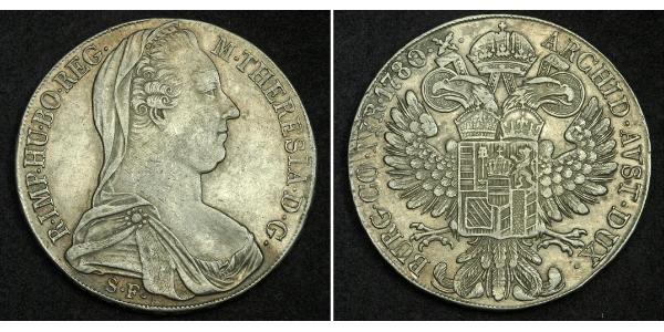 1 Талер Габсбургская империя (1526-1804) / Австрия Серебро Maria Theresa of Austria (1717 - 1780)