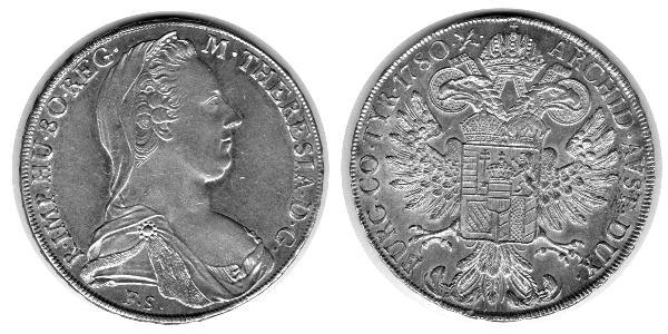 1 Талер Габсбургская империя (1526-1804) / Австрия Серебро Maria Theresa of Austria (1717 - 1780)