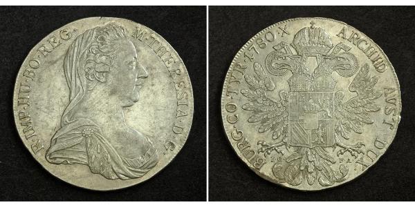 1 Талер Габсбургская империя (1526-1804) / Австрия Серебро Maria Theresa of Austria (1717 - 1780)