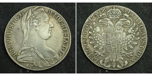 1 Талер Габсбургская империя (1526-1804) / Австрия Серебро Maria Theresa of Austria (1717 - 1780)
