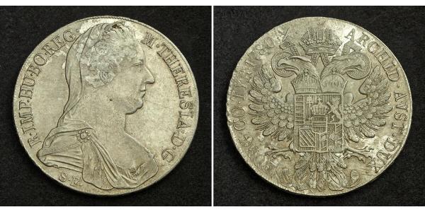 1 Талер Габсбургская империя (1526-1804) / Австрия Серебро Maria Theresa of Austria (1717 - 1780)
