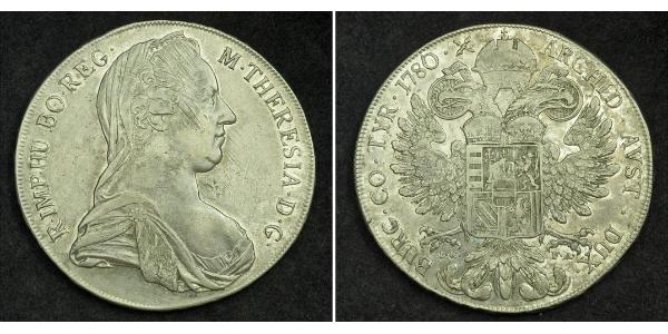 1 Талер Габсбургская империя (1526-1804) / Австрия Серебро Maria Theresa of Austria (1717 - 1780)
