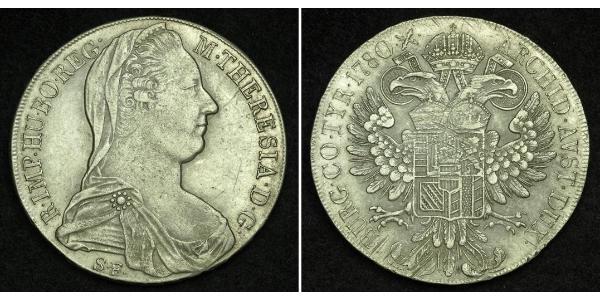1 Талер Габсбургская империя (1526-1804) / Австрия Серебро Maria Theresa of Austria (1717 - 1780)